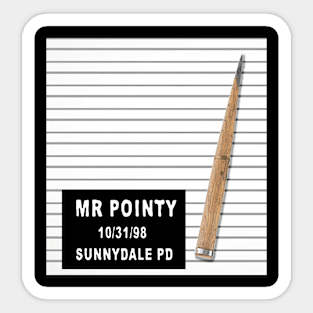 Mr. Pointy Mugshot Sticker